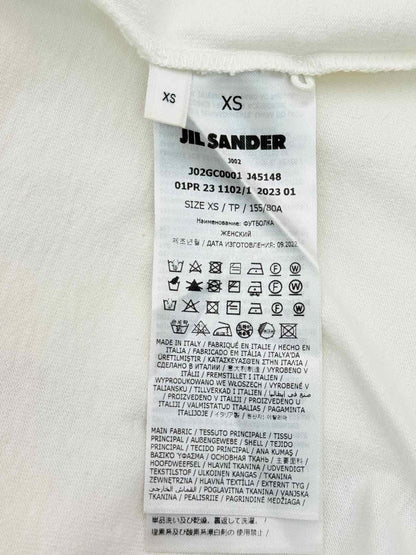 JIL SANDER White Logo Size XSmall T-shirt