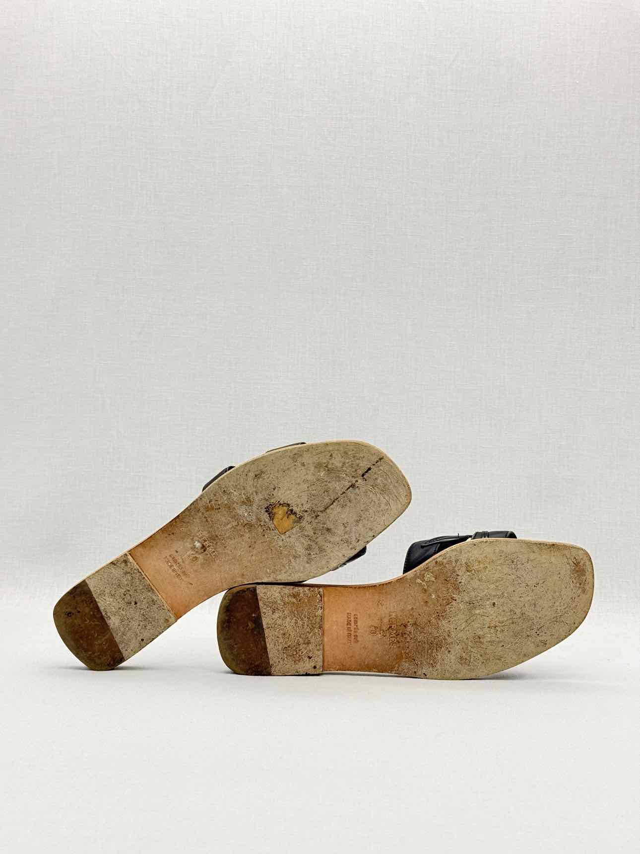 HERMES ORAN Black Size EU 40 Flats