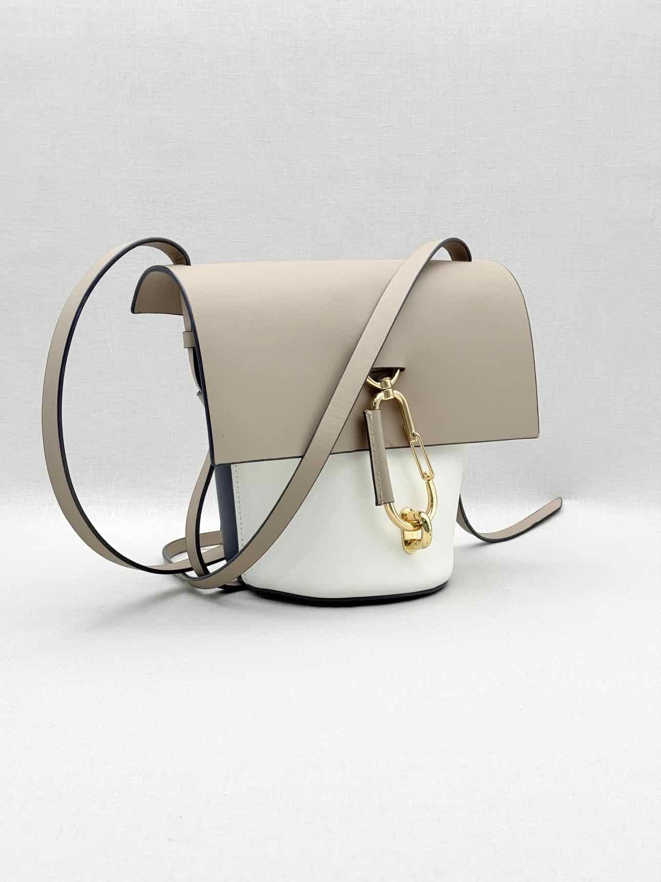 ZAC POSEN Tan & White Baguette Bag