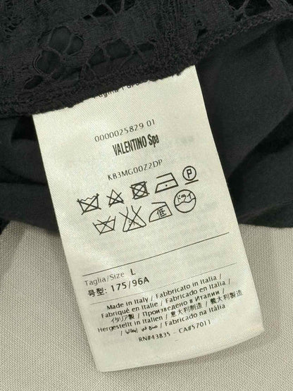 VALENTINO Loose Fit Black Size Large Top