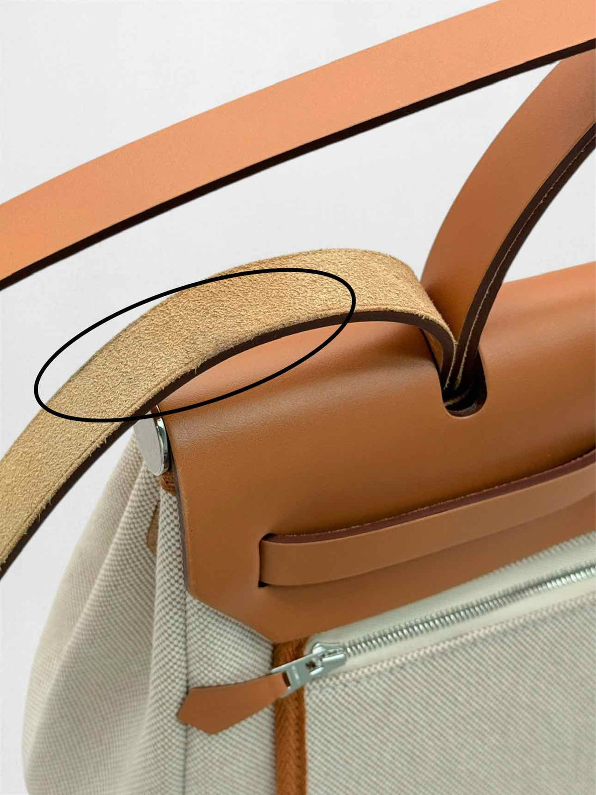 HERMES Herbag Zip 31 Ecru Fauve Top Handle