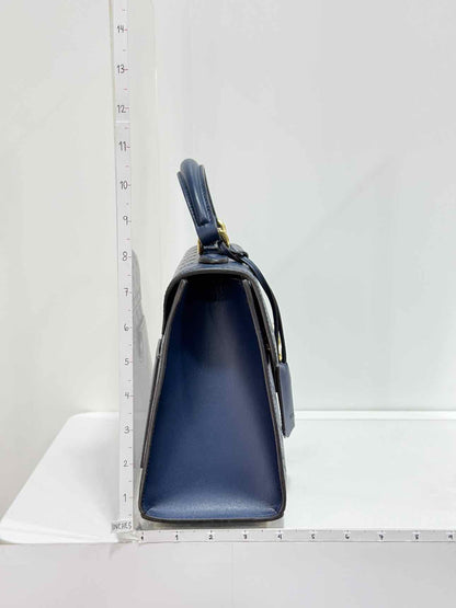 GUCCI Padlock Blue Guccissima Top Handle
