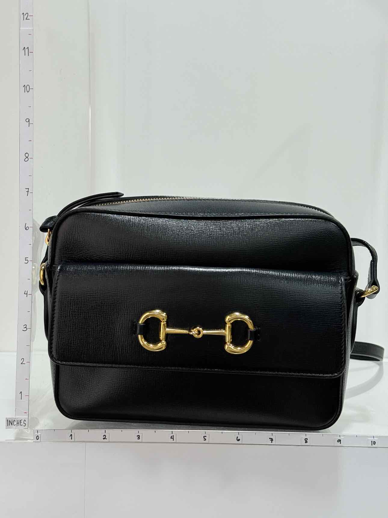 GUCCI Horsebit 1955 Black Shoulder Bag