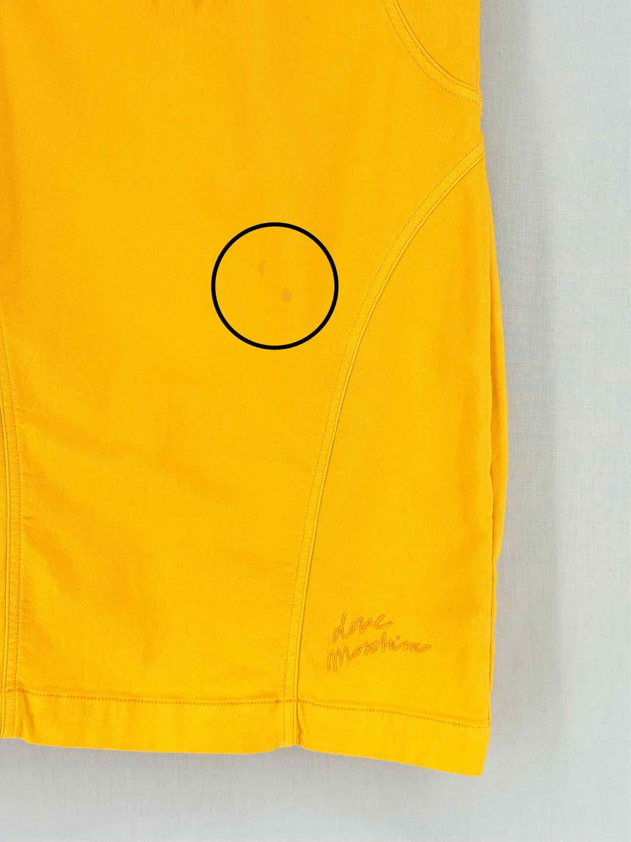 LOVE MOSCHINO Yellow Size US 6 Short Dress