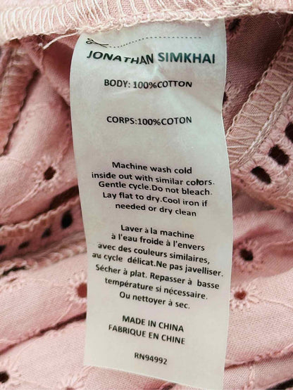 JONATHAN SIMKHAI Old Rose Eyelet Size Medium Shorts