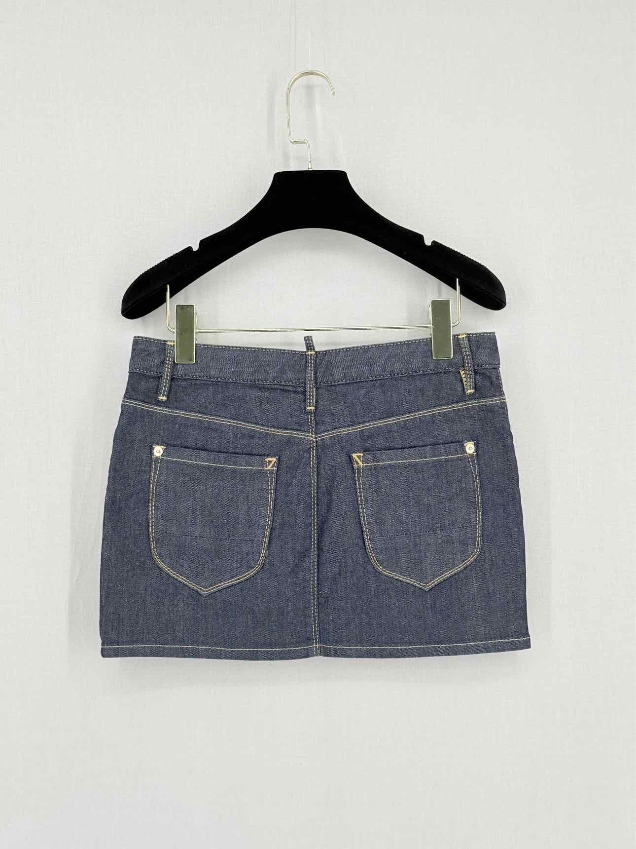 DSQUARED2 Dark Blue Size US 4 Mini Skirt