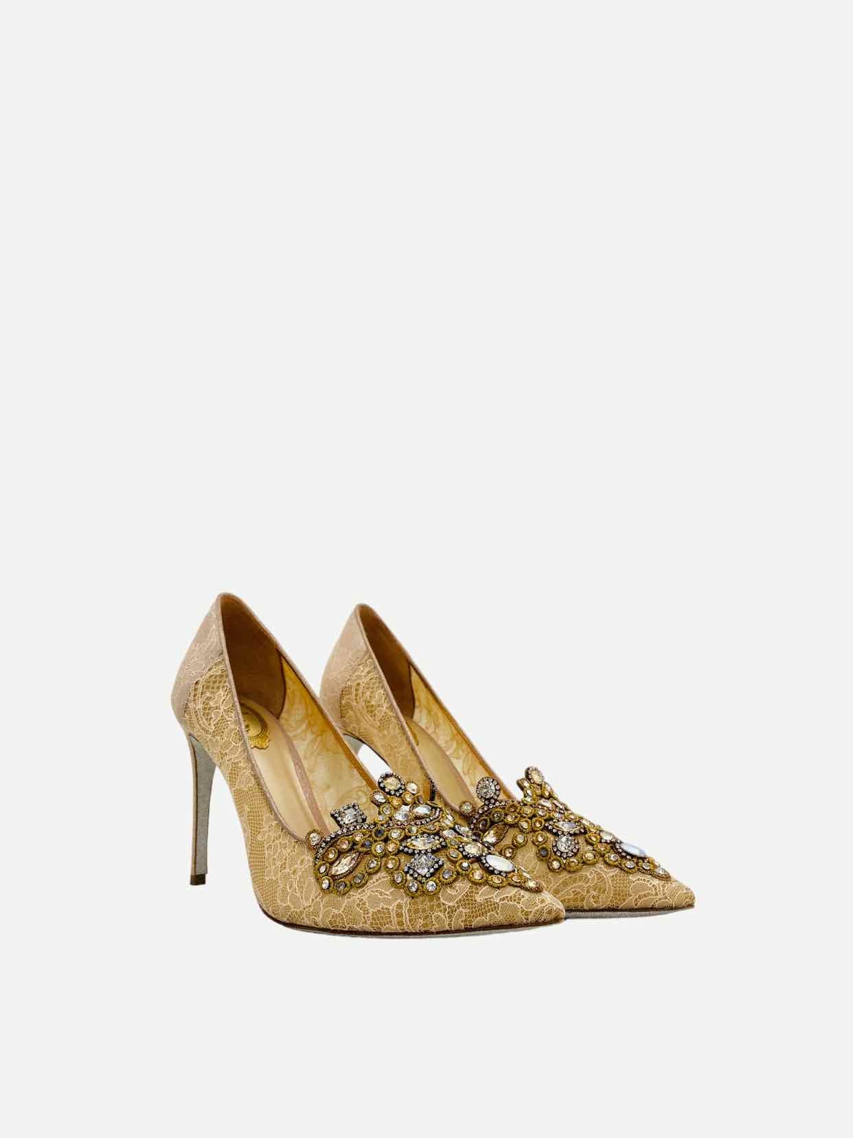 RENE CAOVILLA Beige Size EU 40.5 Pumps