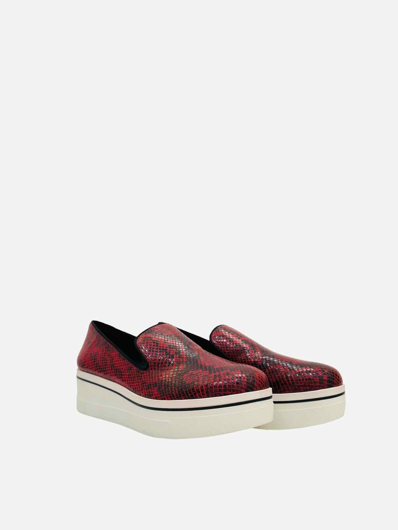 STELLA MCCARTNEY Platform Red & Black Loafers 41