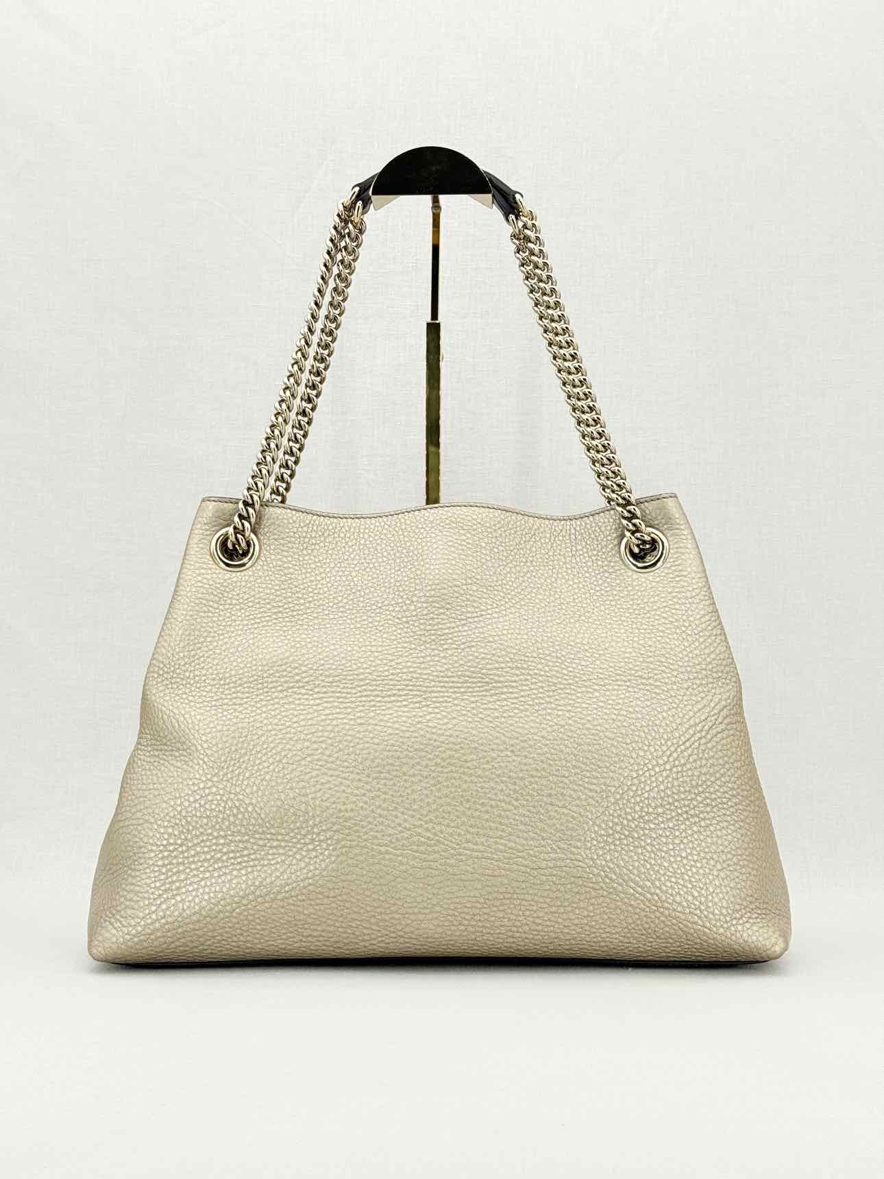 GUCCI Soho Metallic Gold Tote Bag