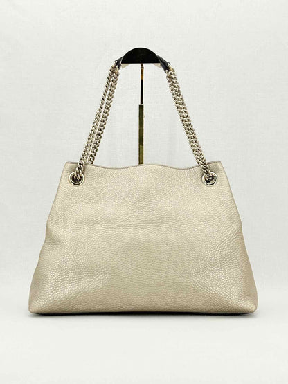 GUCCI Soho Metallic Gold Tote Bag