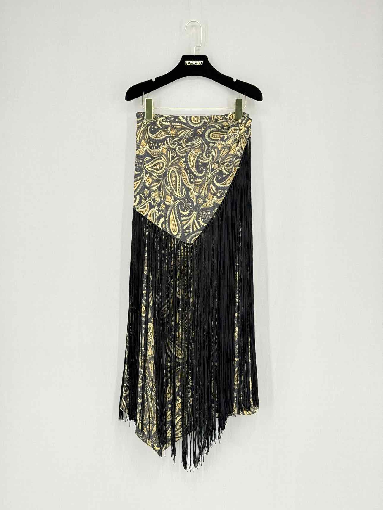 JONATHAN SIMKHAI Black Multicolor Size US 8 Midi Skirt