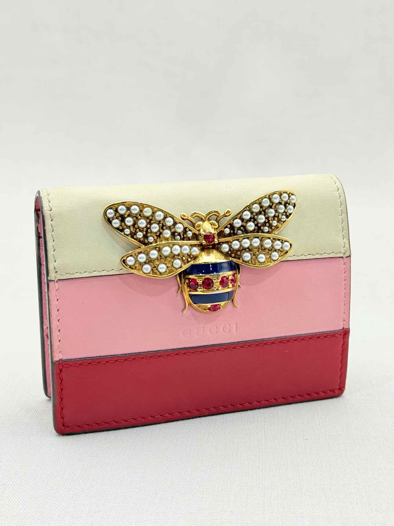 GUCCI Pink Multicolor Compact Wallet