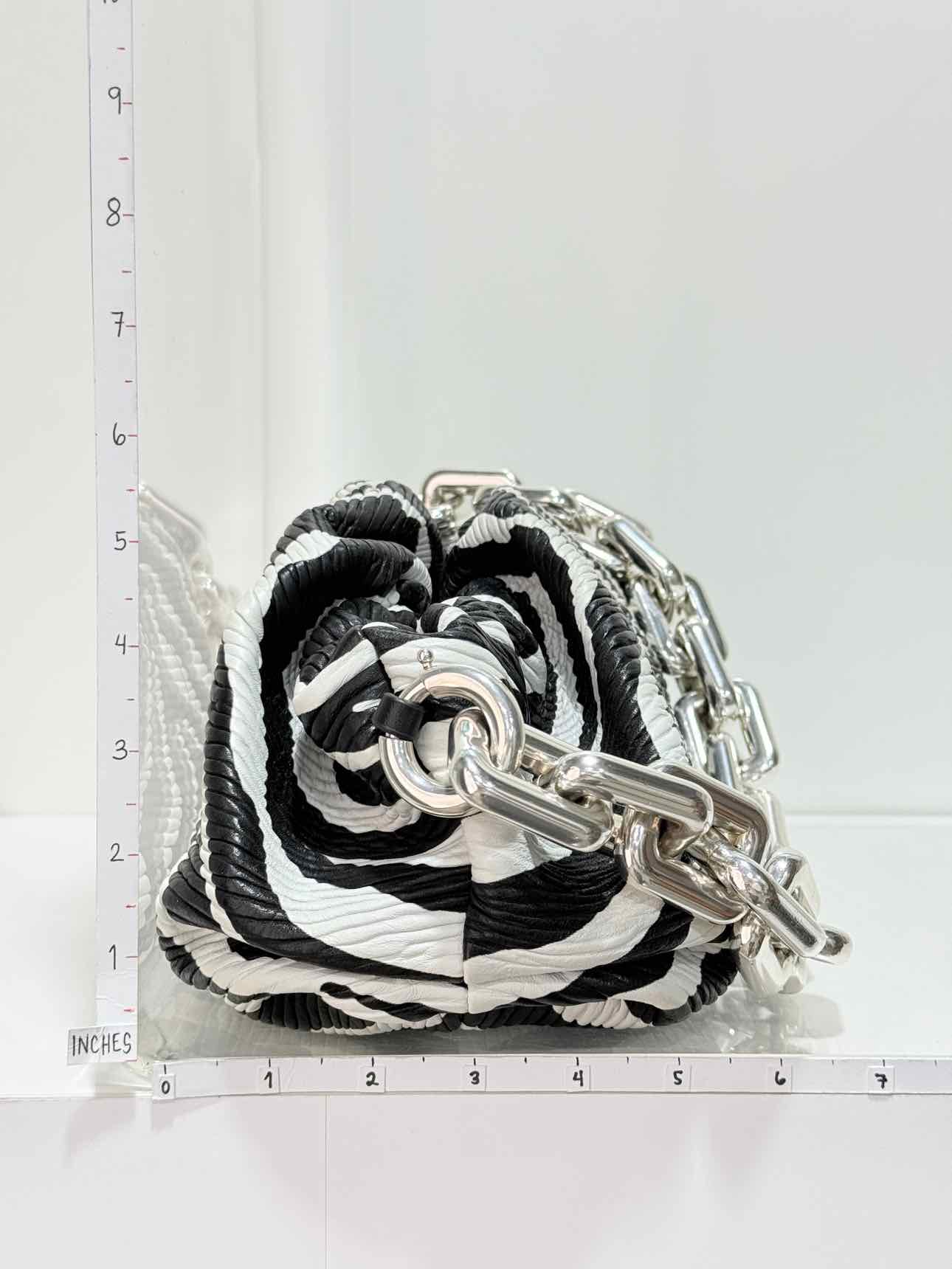 BOTTEGA VENETA Black & White Zebra Stripe Shoulder Bag