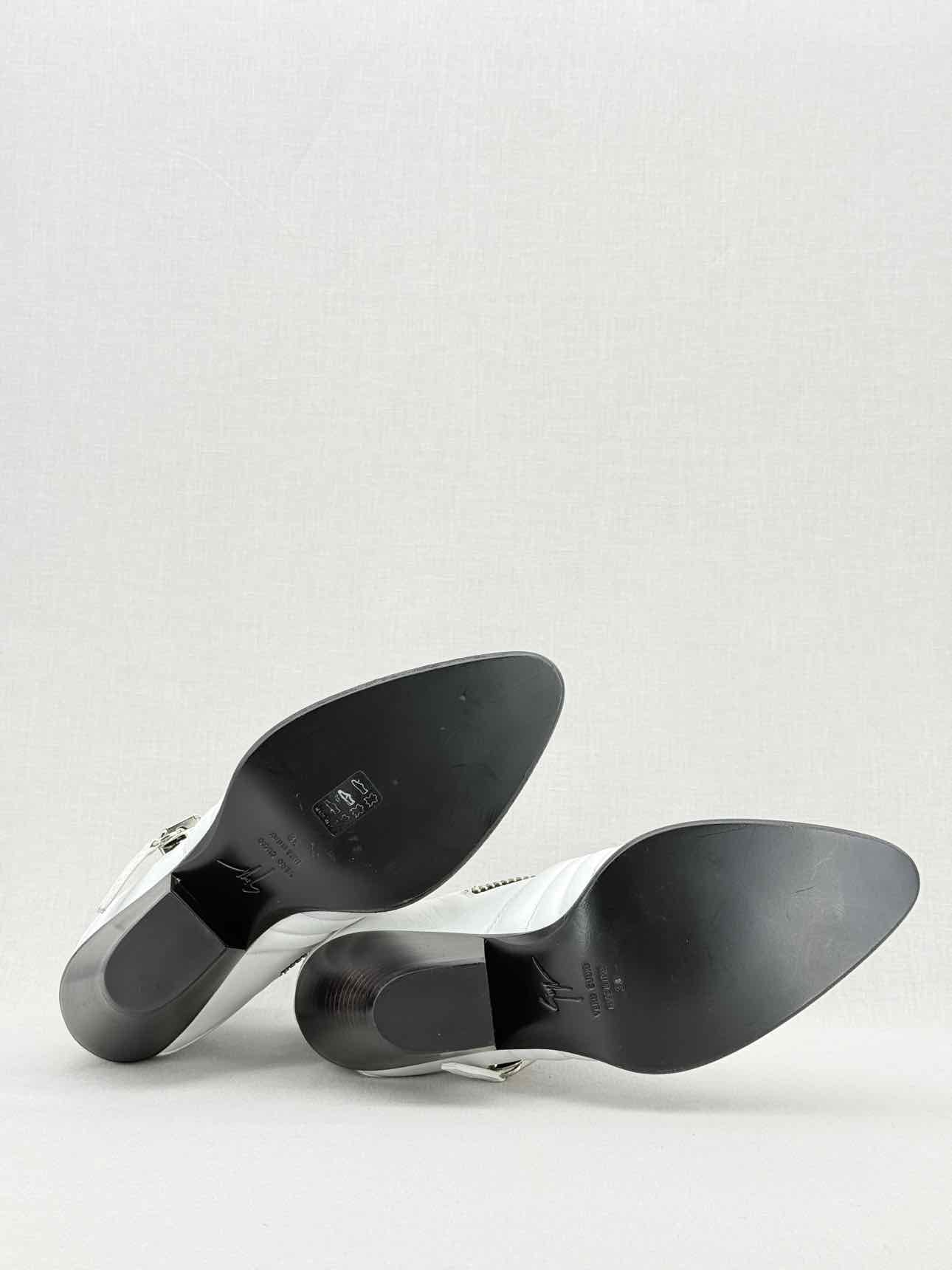 GUISEPPE ZANOTTI White Quilted Size EU 38 Ankle Boots