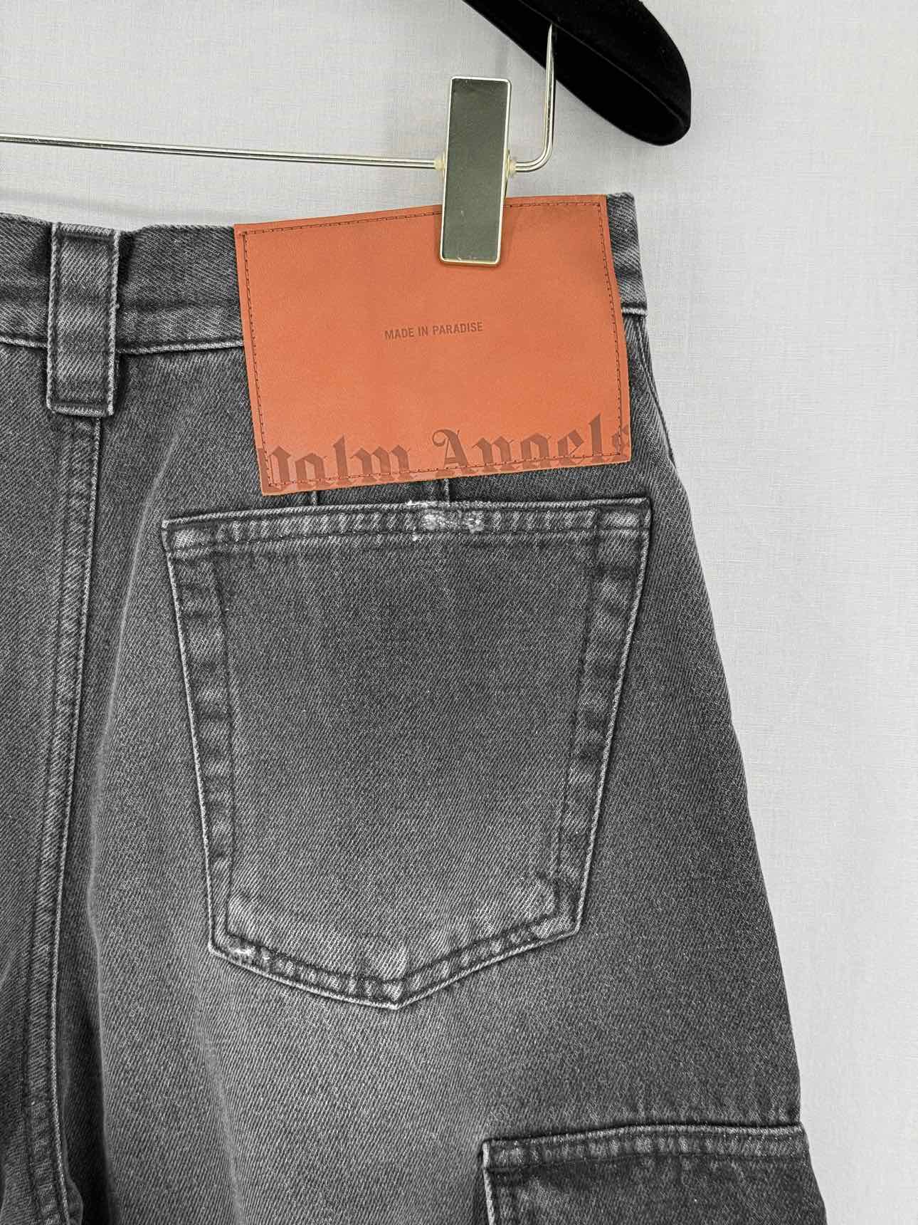 PALM ANGEL Wide Leg Black Pocket Size 26 Jeans