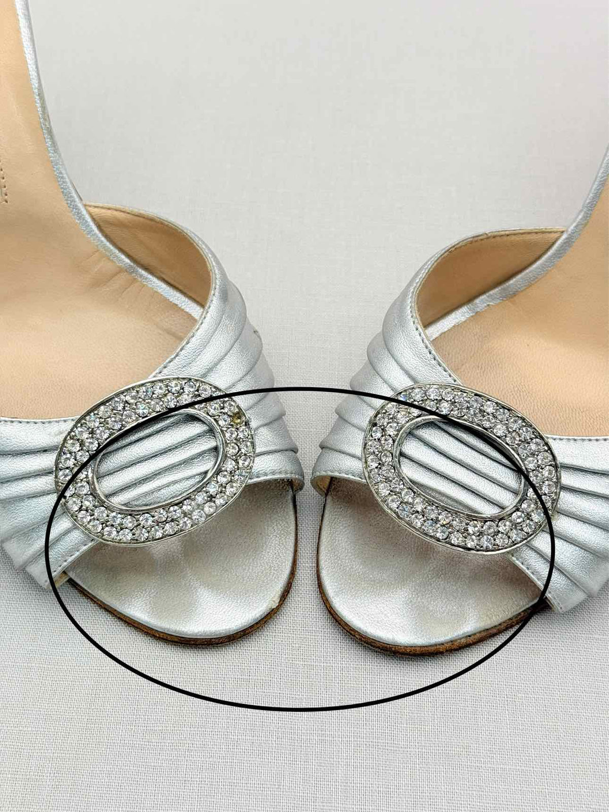 MANOLO BLAHNIK Silver Size EU 38.5 Heeled Sandals