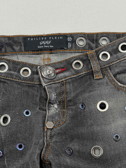 PHILIPP PLEIN Grey Size 27 Jeans