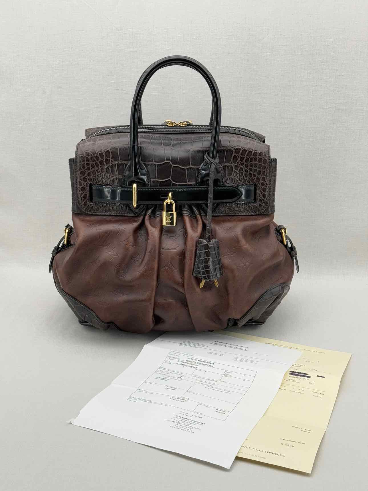LOUIS VUITTON Limited Edition Brown & Black Top Handle