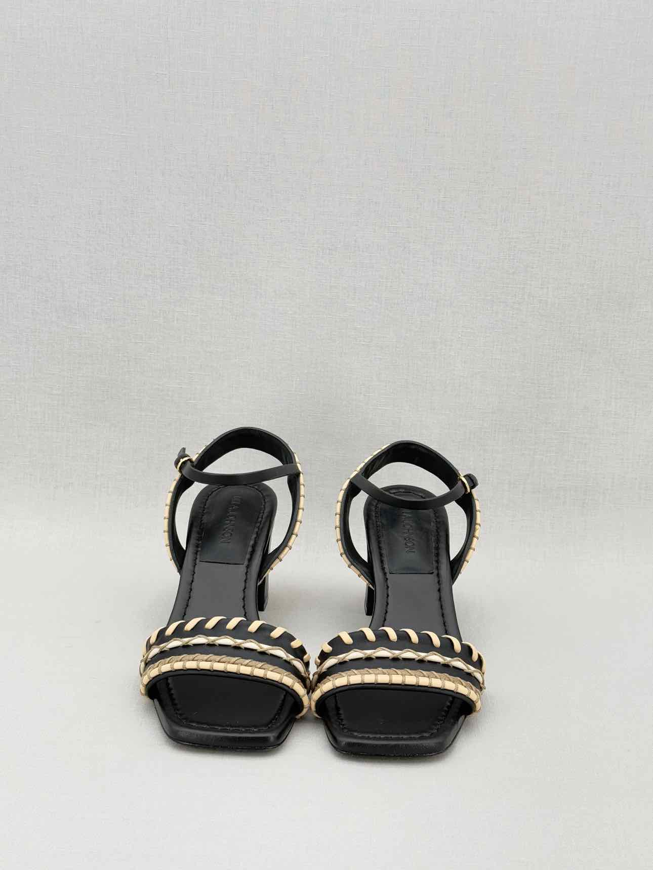 ULLA JOHNSON Black & Beige Size EU 39 Heeled Sandals