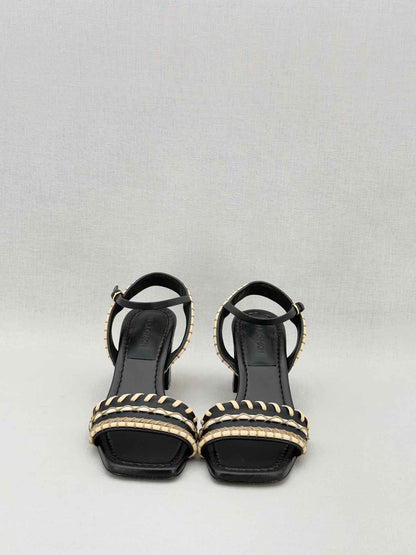 ULLA JOHNSON Black & Beige Size EU 39 Heeled Sandals