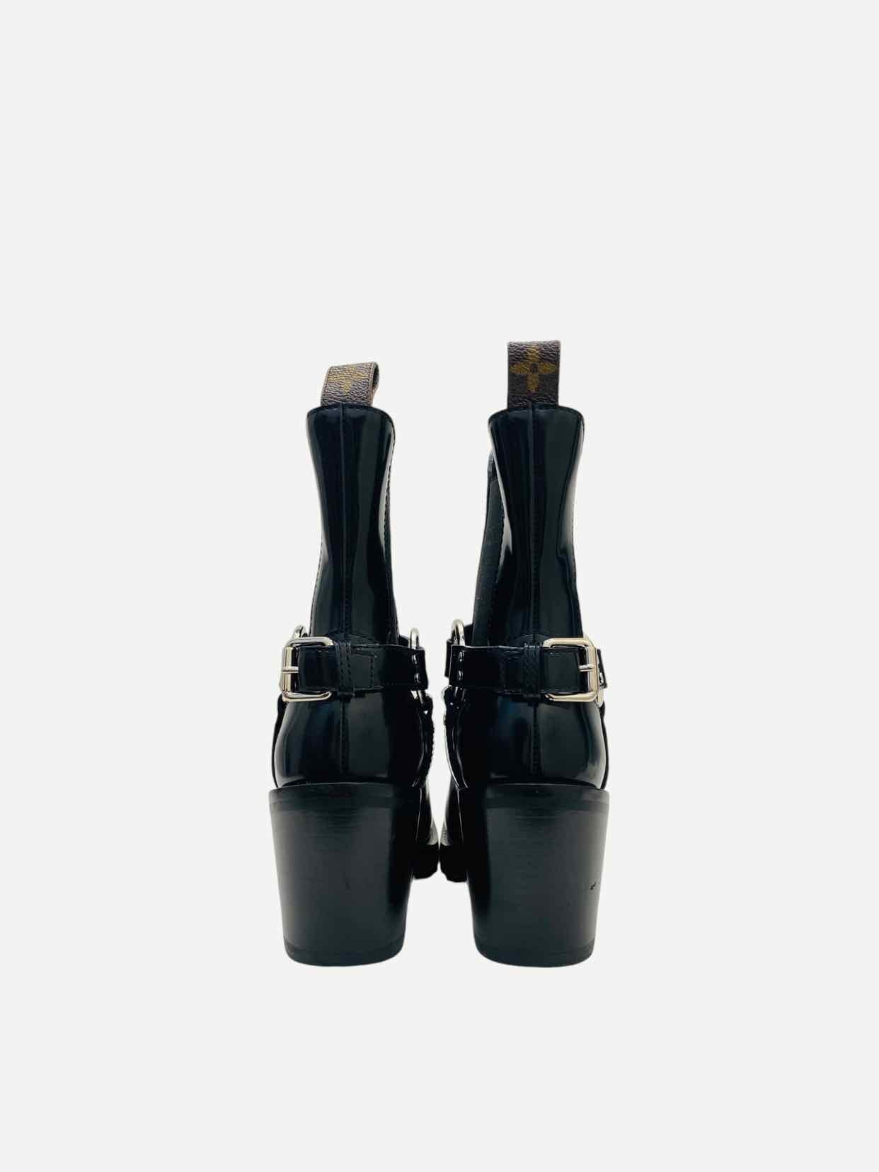 LOUIS VUITTON Limitless Black Ankle Boots 35