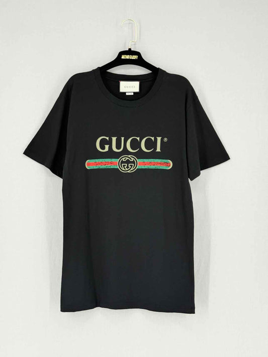 GUCCI Black Logo Print Size XSmall T-shirt