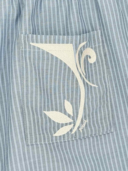 SOLEIL SOLEIL Blue Striped Size US 6/8 Outfit Set