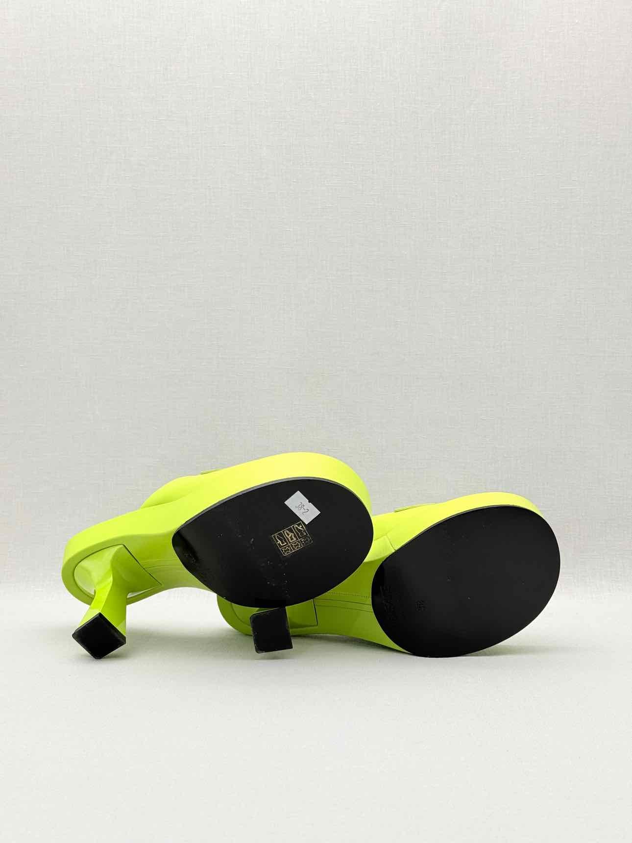 VERSACE Medusa Biggie Neon Green Size EU 38 Mules