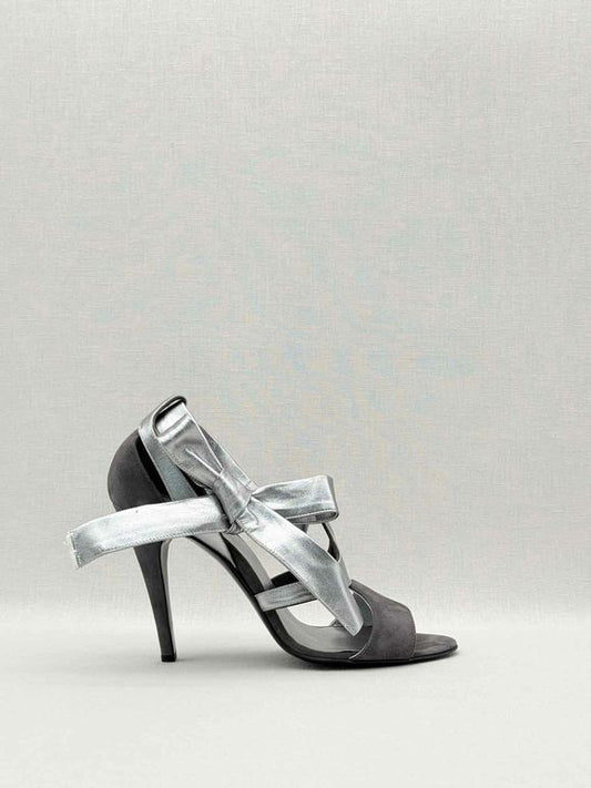 PIERRE HARDY Black & Silver Size EU 37.5 Heeled Sandals
