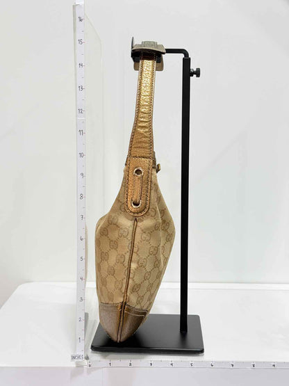 GUCCI Princy Brown & Bronze GG Monogram Hobo bag