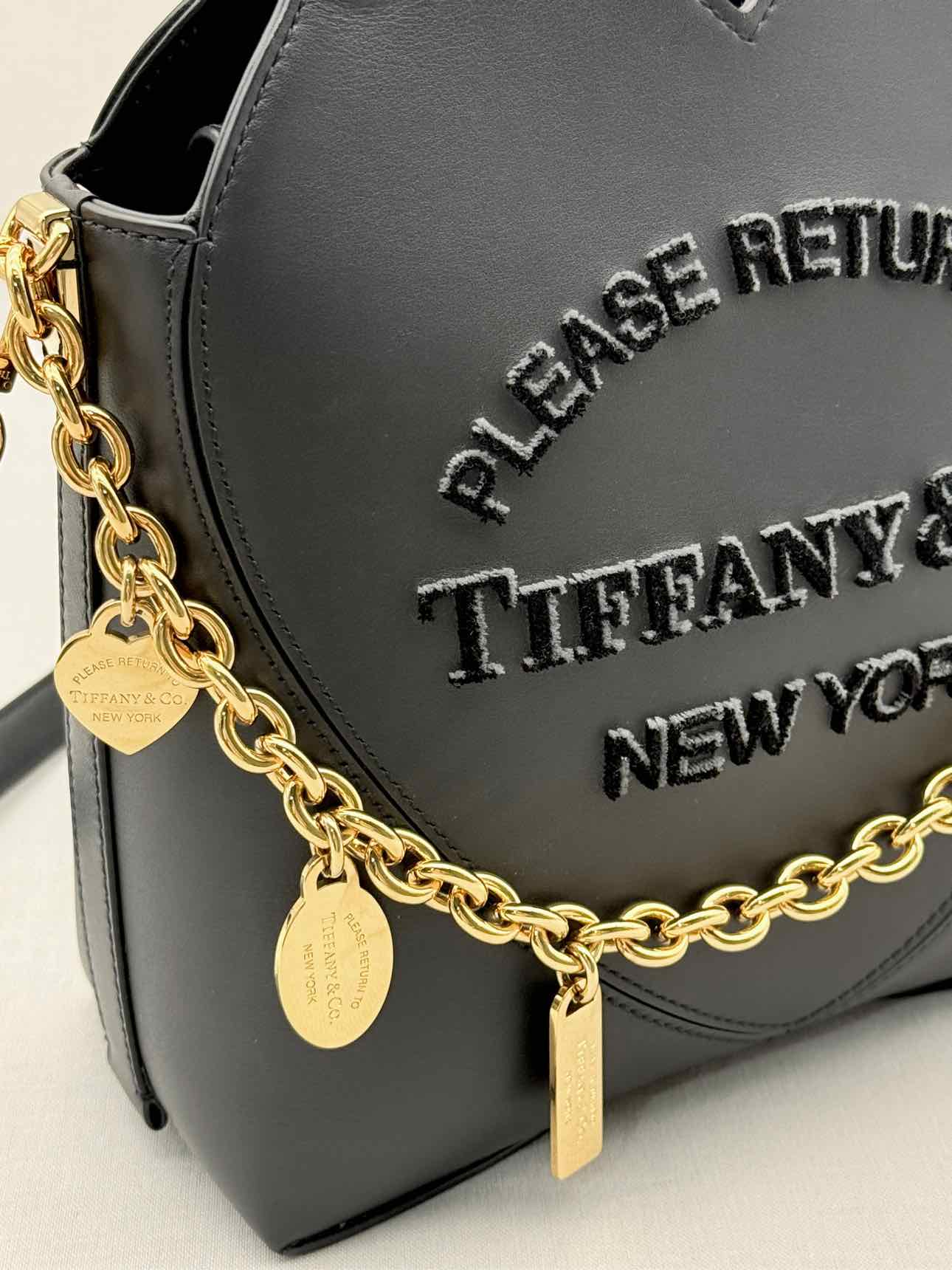 TIFFANY & CO Return To Tiffany Black C Print Tote Bag