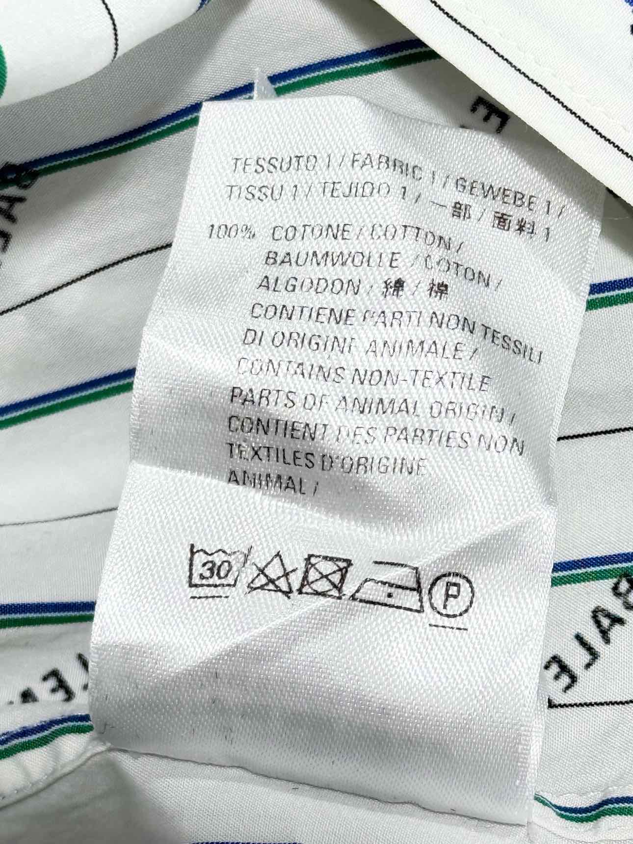 BALENCIAGA White Multicolor Striped Size US 2 Shirt