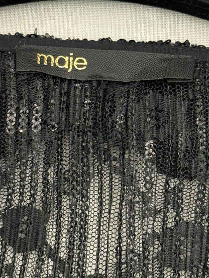 MAJE Reville Black Lace Size US 6 Short Dress