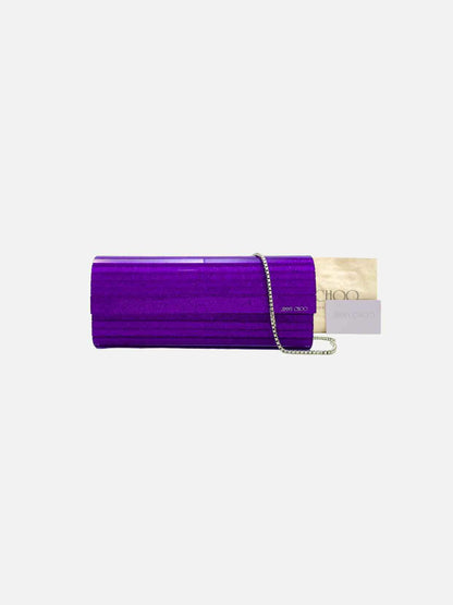 JIMMY CHOO Sweetie Purple Clutch
