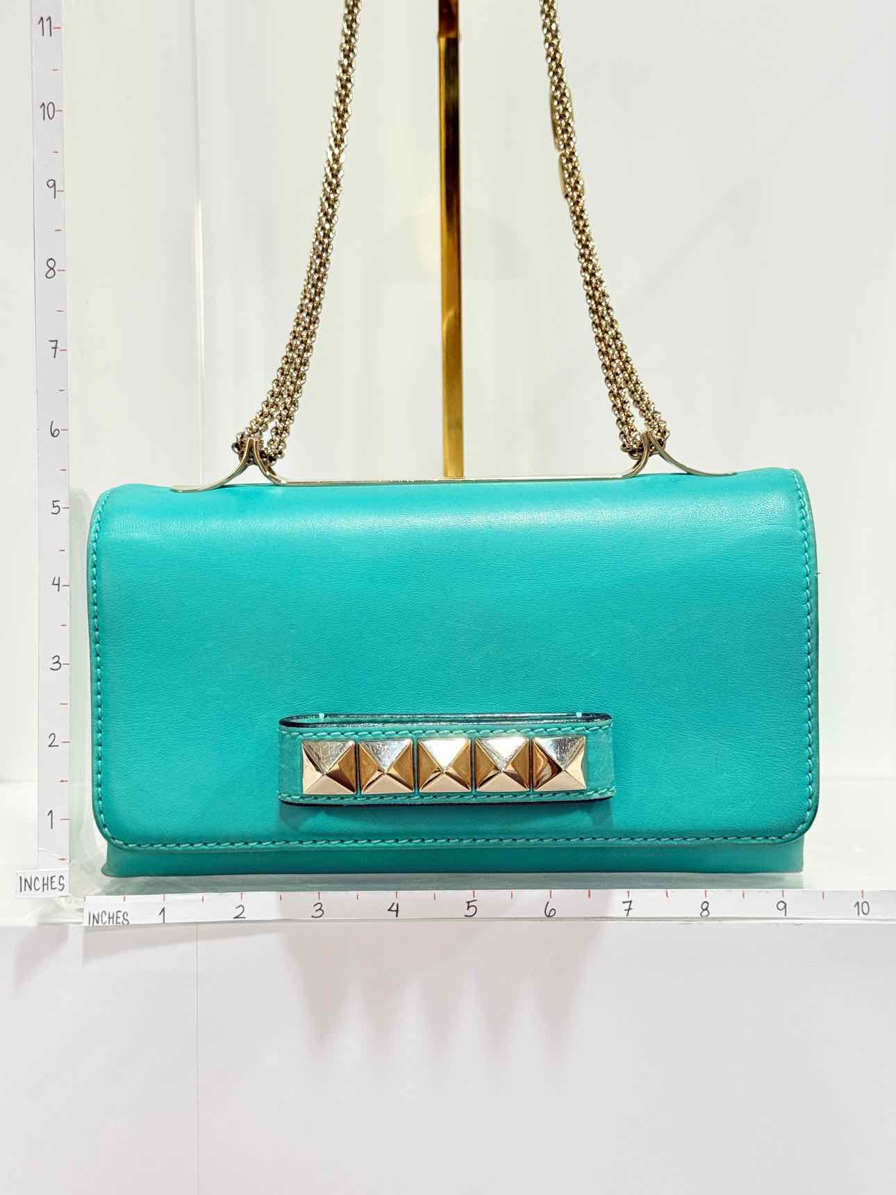 VALENTINO GARAVANI Rockstud Turquoise Shoulder Bag