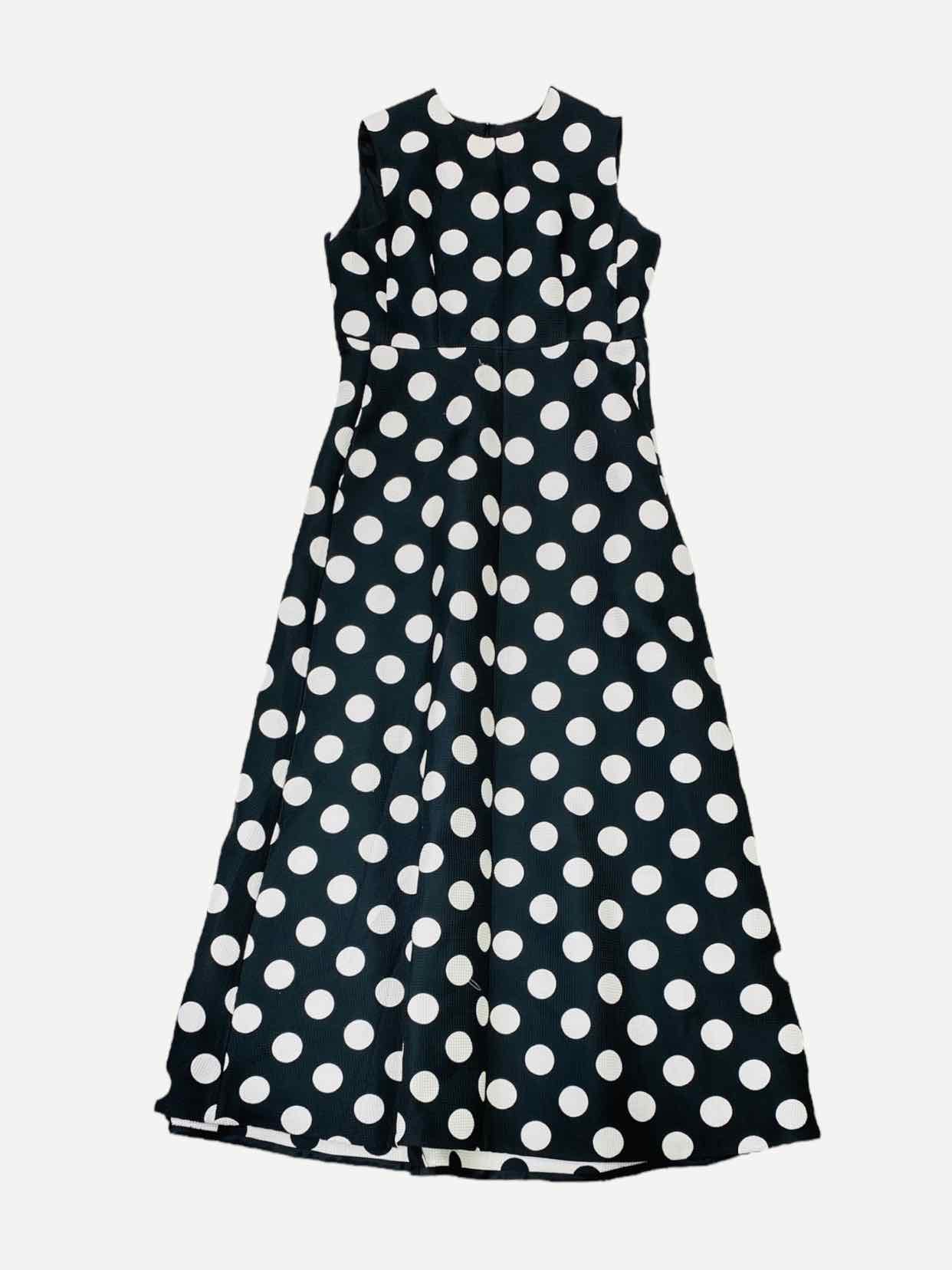 CAROLINA HERRERA Black w/ White Size Medium Long Dress