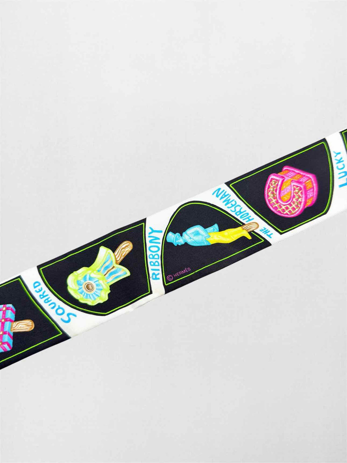 HERMES Noir Multicolore Twill