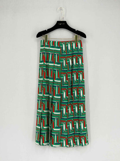 GUCCI Green Multicolor Printed Size US 6 Outfit Set