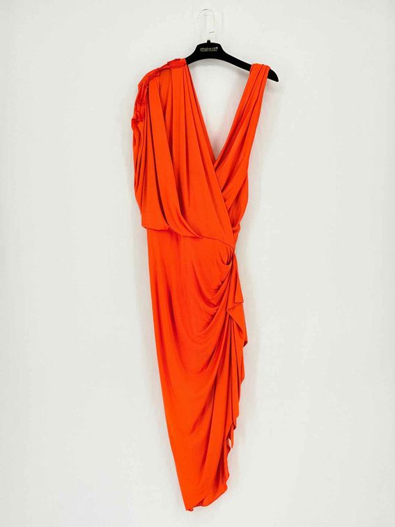 LANVIN Orange Size Medium Knee Length Dress