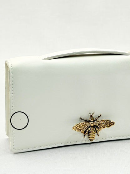 DIOR D-Bee White Clutch