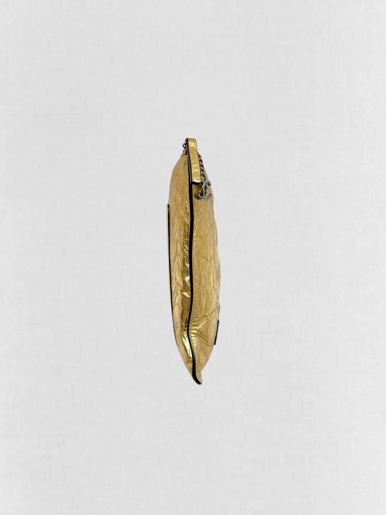 CHANEL Feministe Mais Feminine Gold Clutch