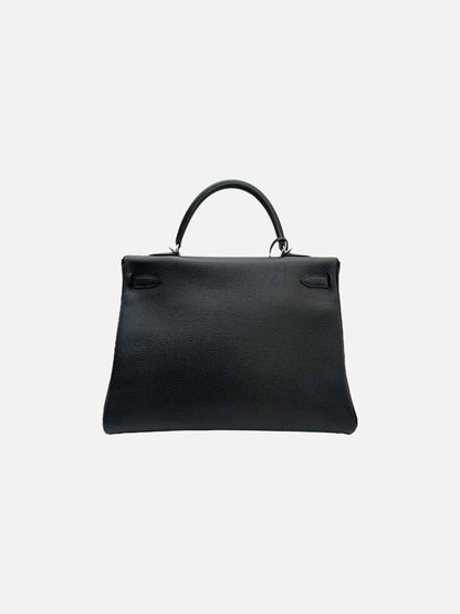 HERMES Kelly Black Top Handle