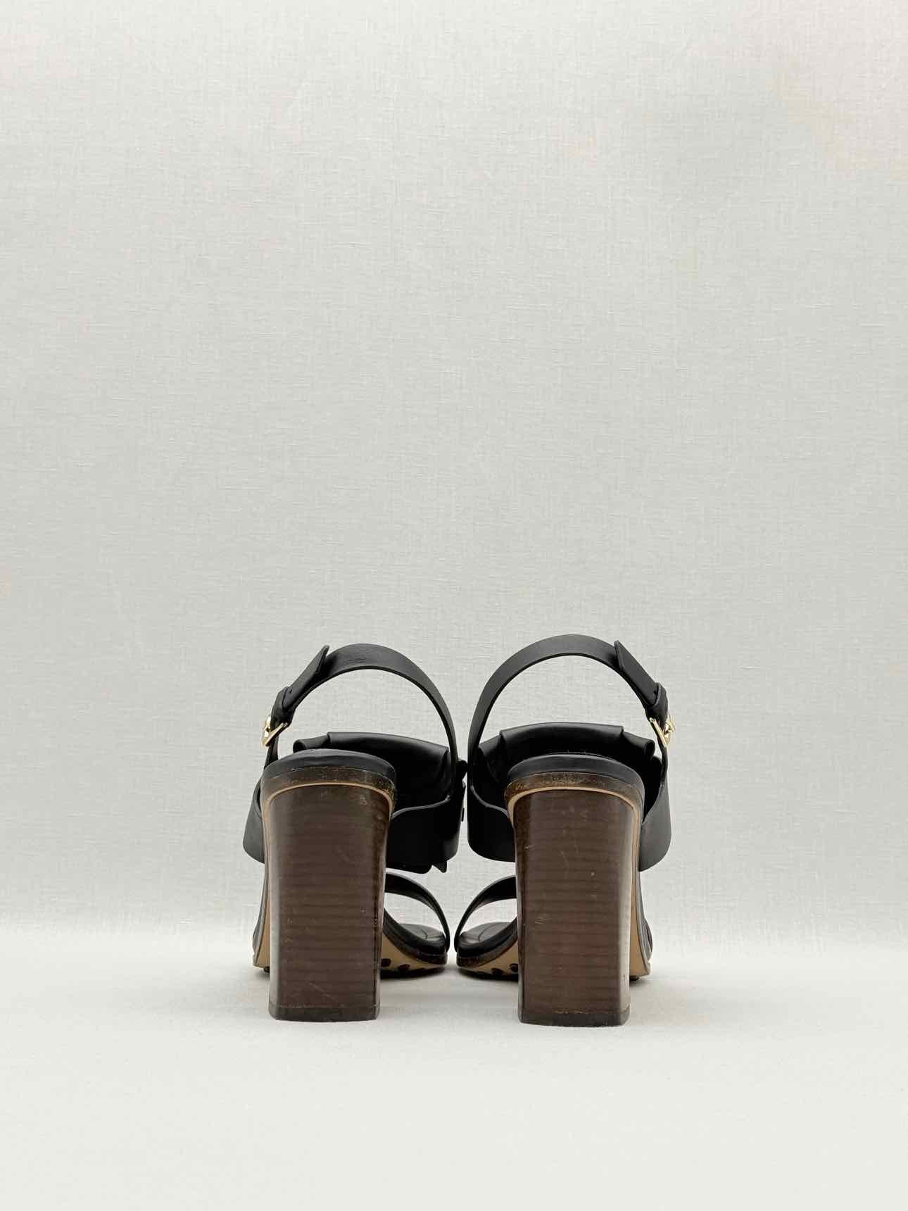 TOD'S Black Size EU 38.5 Heeled Sandals