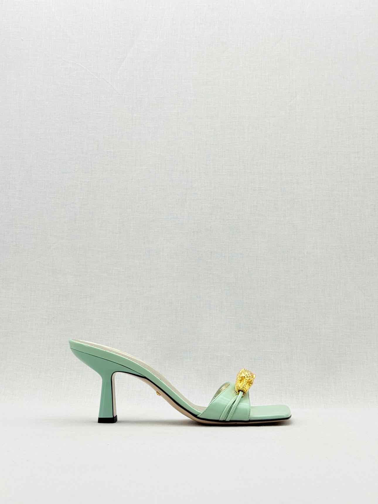 GUCCI Dora Green Size EU 38.5 Heeled Sandals