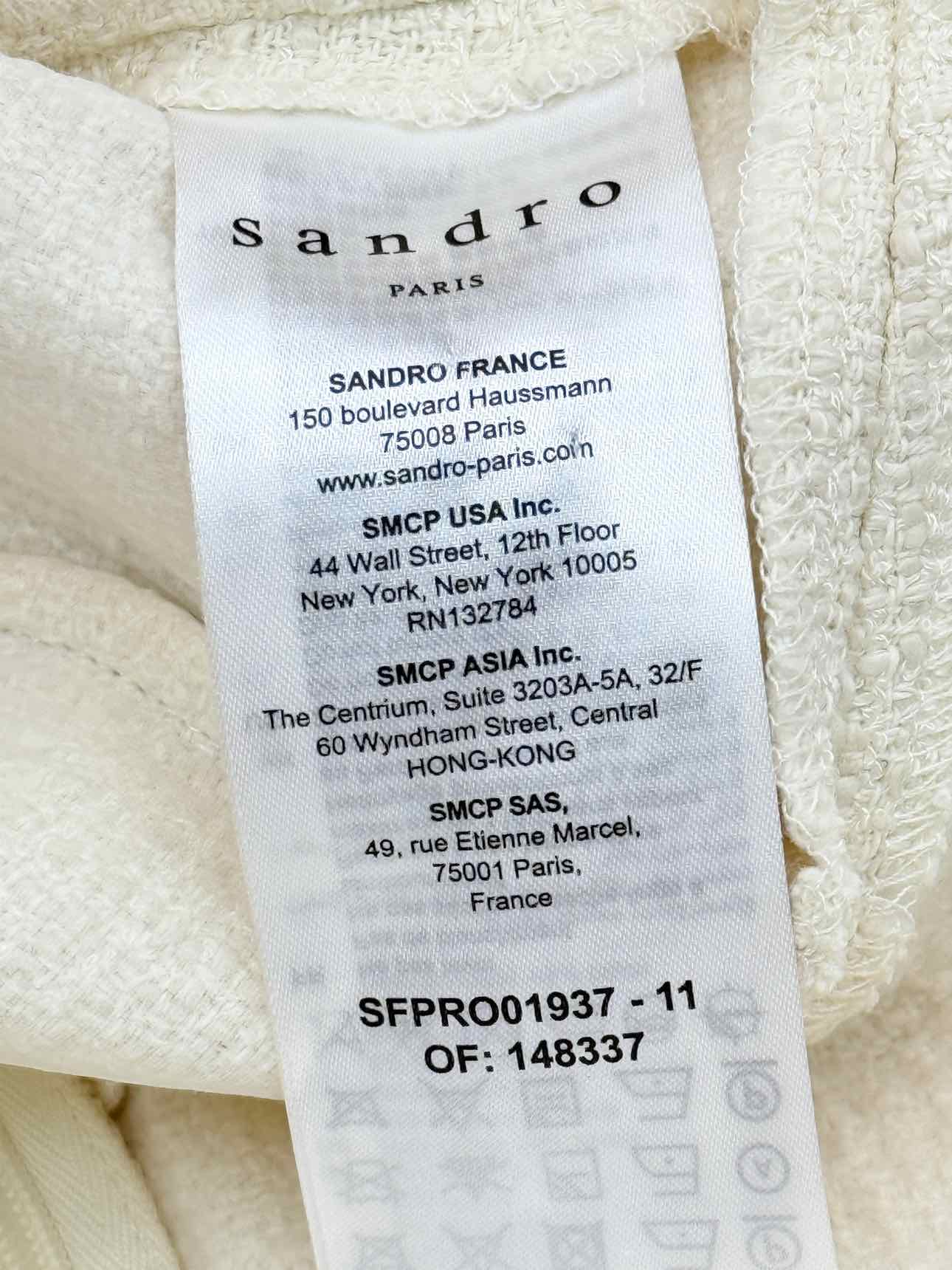 SANDRO Liliana Cream Size US 2 Short Dress
