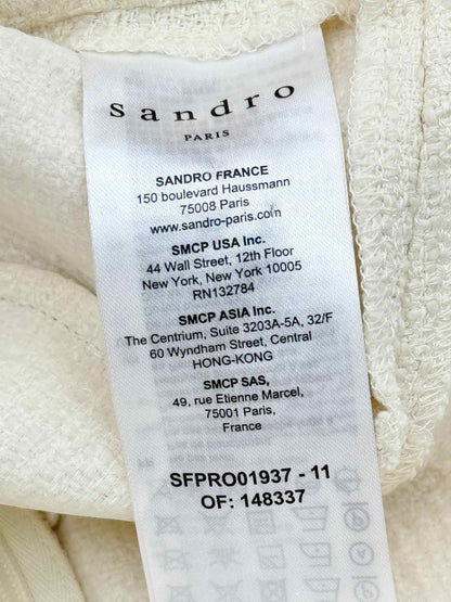 SANDRO Liliana Cream Size US 2 Short Dress