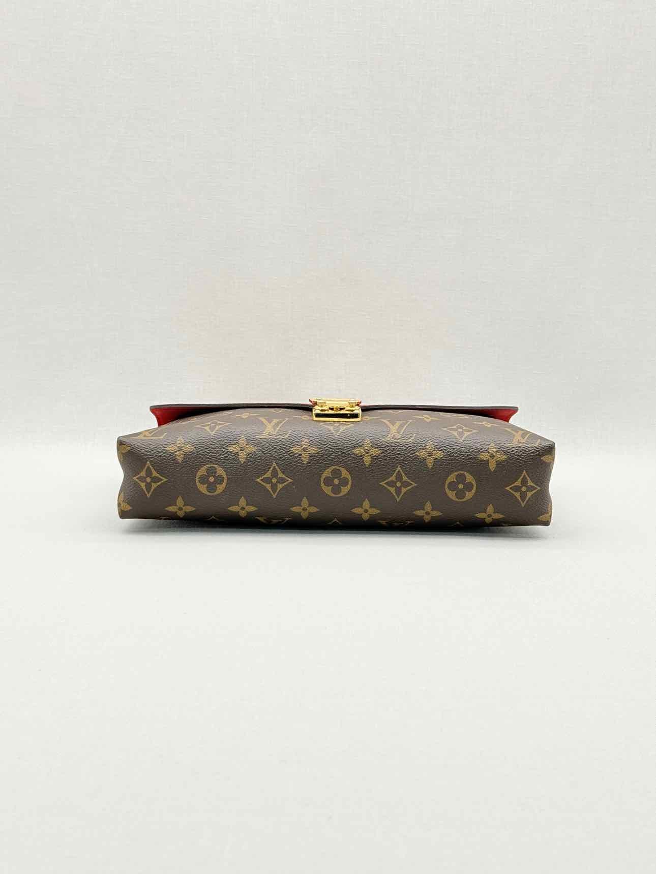 LOUIS VUITTON Pallas Chain Red Monogram Shoulder Bag