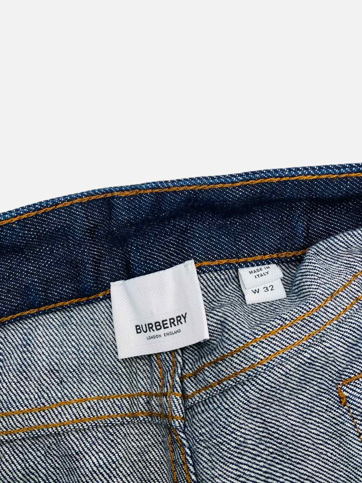 BURBERRY Wide Leg Blue Jeans