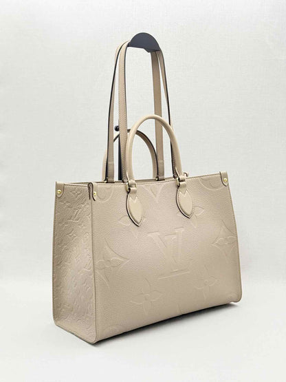 LOUIS VUITTON Onthego Cream Monogram Empriente Tote Bag