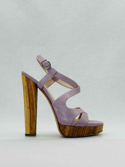 CASADEI Slingback Purple Size EU 38 Heeled Sandals